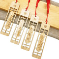 Creative Selling Eco-Friendly Modern Bamboo Bookmark Plum Orchid Chrysanthemum Designs Digital Printing Mixed Colors