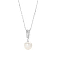 Rainbowking V-Shaped Shell Pearl Necklace with Full Diamond Pendant S925 Sterling Silver Ins Wind Style Fine Jewelry