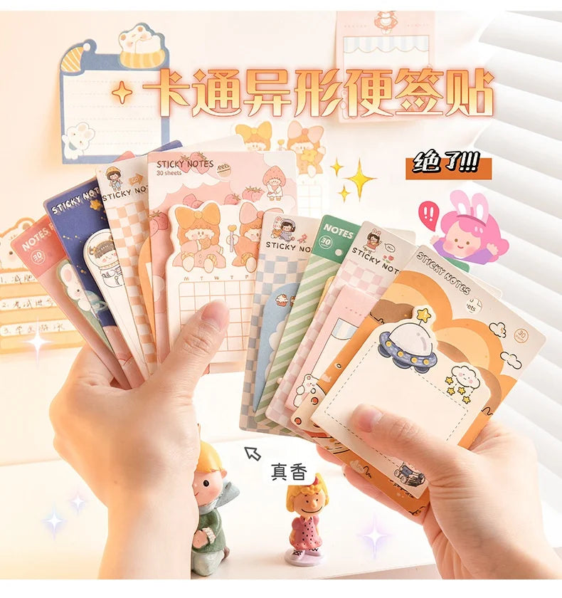 School Supplies Kawaii Cute Shape Stationery Sticky Note Memo Pad for Girls