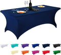 Wholesale Rectangular Fitted Spandex Event Stretchy 6 Foot Stretchable Clear Solid Color Table Cover Protector