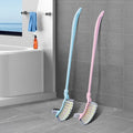 Sunshine Wholesale Portable Double Sided Toilet Brush Long Plastic Handle with Soft Bristle for Home Cleaning Shape of Soap