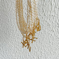925 Sterling Silver Freshwater Pearl with 18k Gold Trendy Letter Initial Necklace