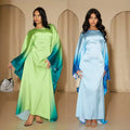 Loriya New Arrival 2024 EID New Butterfly Ombre Modest Abaya Women Muslim Dress Dubai Silky Batwing Plus Size Women's Dresses