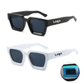LBA Classic Retro Plastic Frame Square Shades Vintage Rectangle Custom Logo Polarized Sunglasses for Women Men