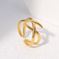 Beimai OEM Adjustable Irregular Stainless Steel Simple Open Rings