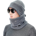 Sewingman B0090L Outdoor Winter Fleece Beanie Earflap Hat and Neck Warmer Set