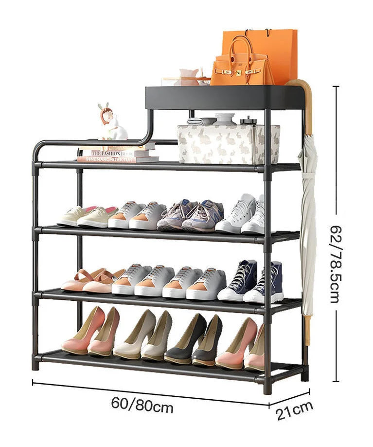 Simple Design Home Shoe Rack Storage Basket Organizer Space Saving Portable Shoe Storage Rack