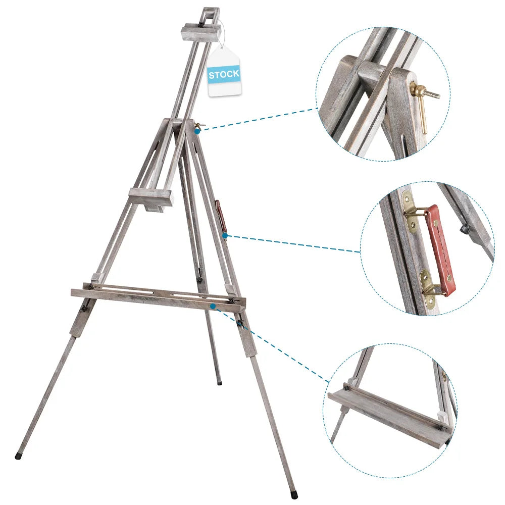 SINOART Low MOQ Outdoor Artist Tripod Easel Wooden Easel for Art Supplies