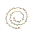 Wholesale Crystal  Heart Shape Tennis Necklace Heart Elliptic Shape Diamond Tennis Necklace with Gold Plated