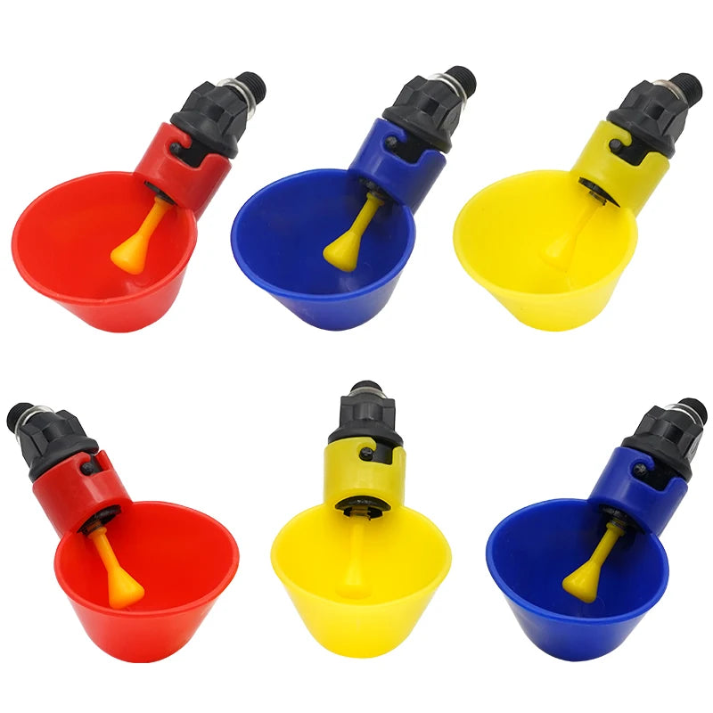 Automatic Chicken Bird Pigeon Drinking Cup Various Colors Plastic Poultry Drinking Bowls for  Animal Farm Use