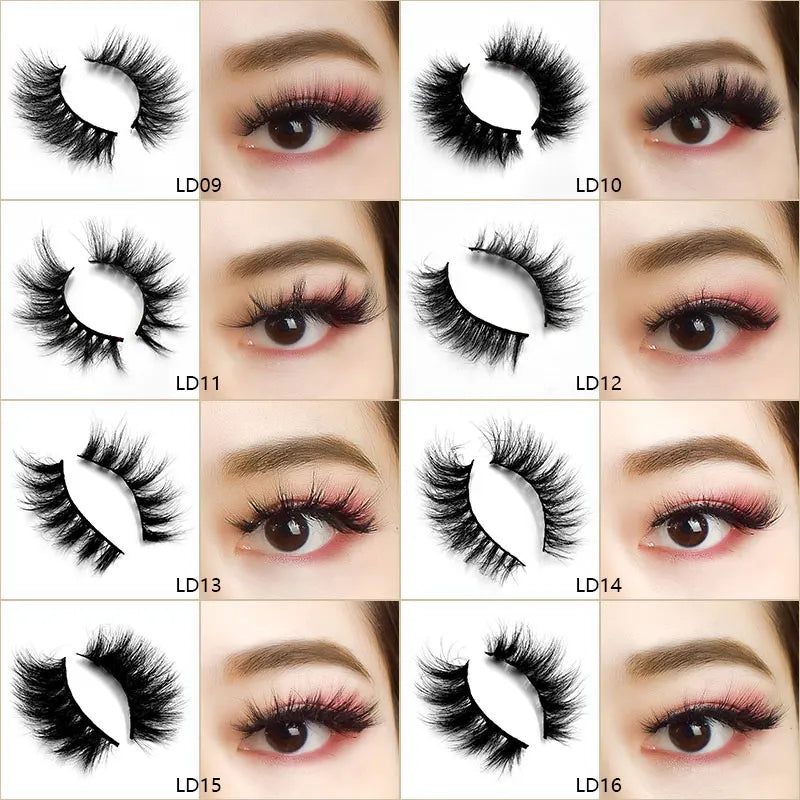 LD Shorter Eye Lashes Wholesale Mink Eyelash Full Strip Eyelashes 100 Hand Made 3d Eyelashes Vendor