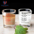 Custom Logo Square Shot Glasses for Whiskey Tequila Vodka Espresso Sublimation for Bar or Home Use