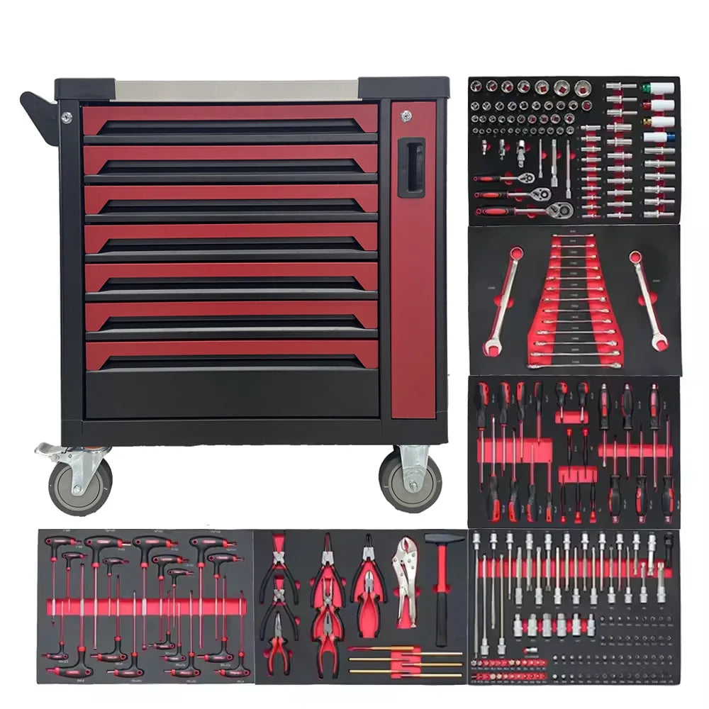 Professional Home Repair Hand Tool Set 258pcs Including Scissors Hammer Plier in Hard Case OEM Customizable-Type Hand Tool Kits