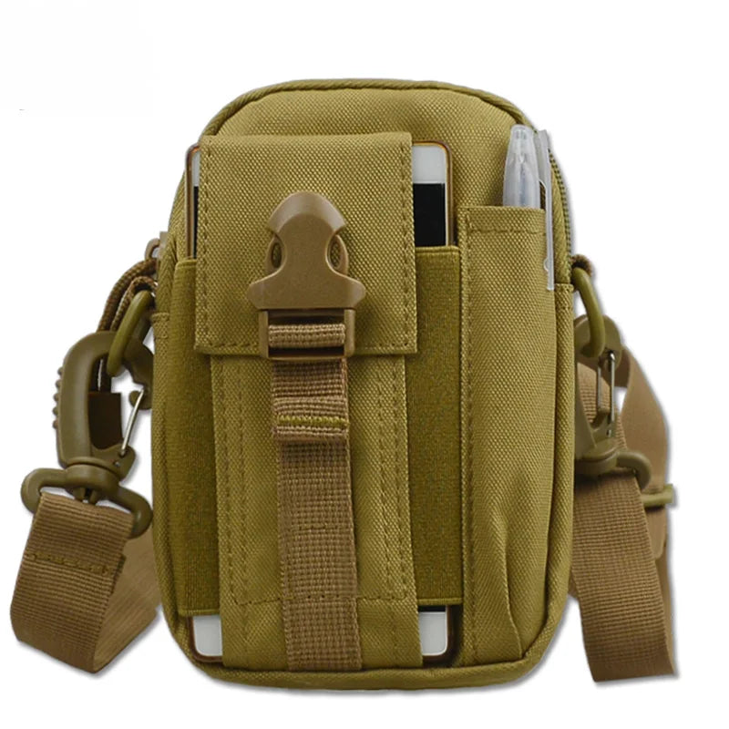 Custom Camouflage Molle Waist Bag for Outdoor Sports Waterproof Polyester Material Zipper for Running Tactical Phone Carrying