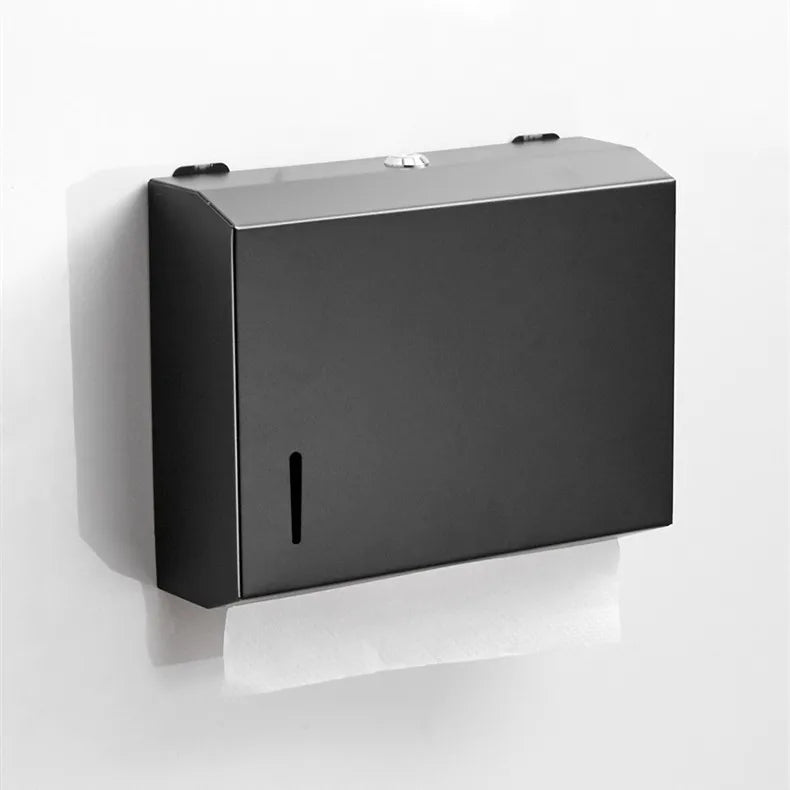 Toilet Paper Towel Holder Stainless Steel Black Hand Paper Tissue Dispenser