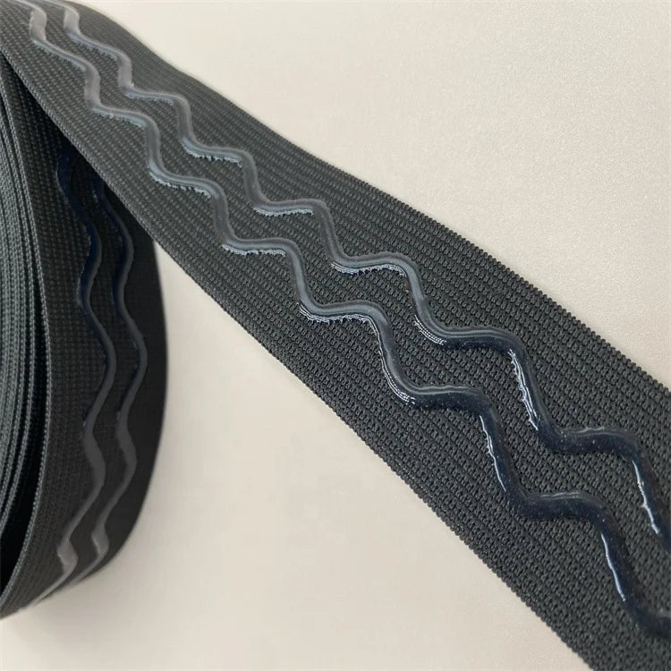 Wholesale 2cm/2.5cm Custom Anti-Slip Elastic Webbing Tape Multi Color Free Sample Polyester/Nylon Oeko-Tex 100 Certified