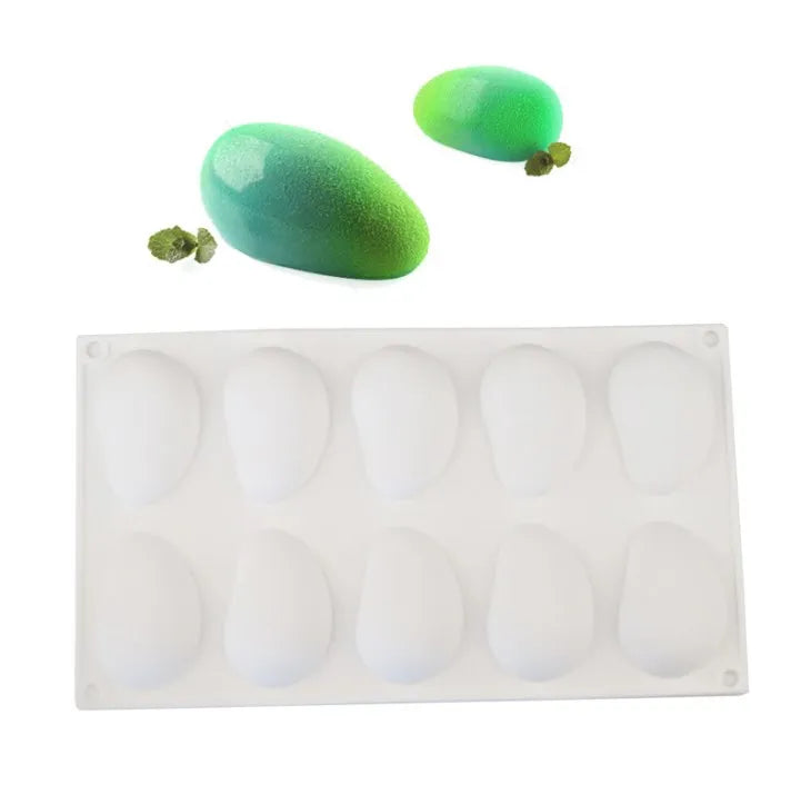 10 Cavities   Mango Fruit Mousse Silicone Molds DIY Chocolate Sandwich Soap Candle Baking Silicone Moulds Cake Tools