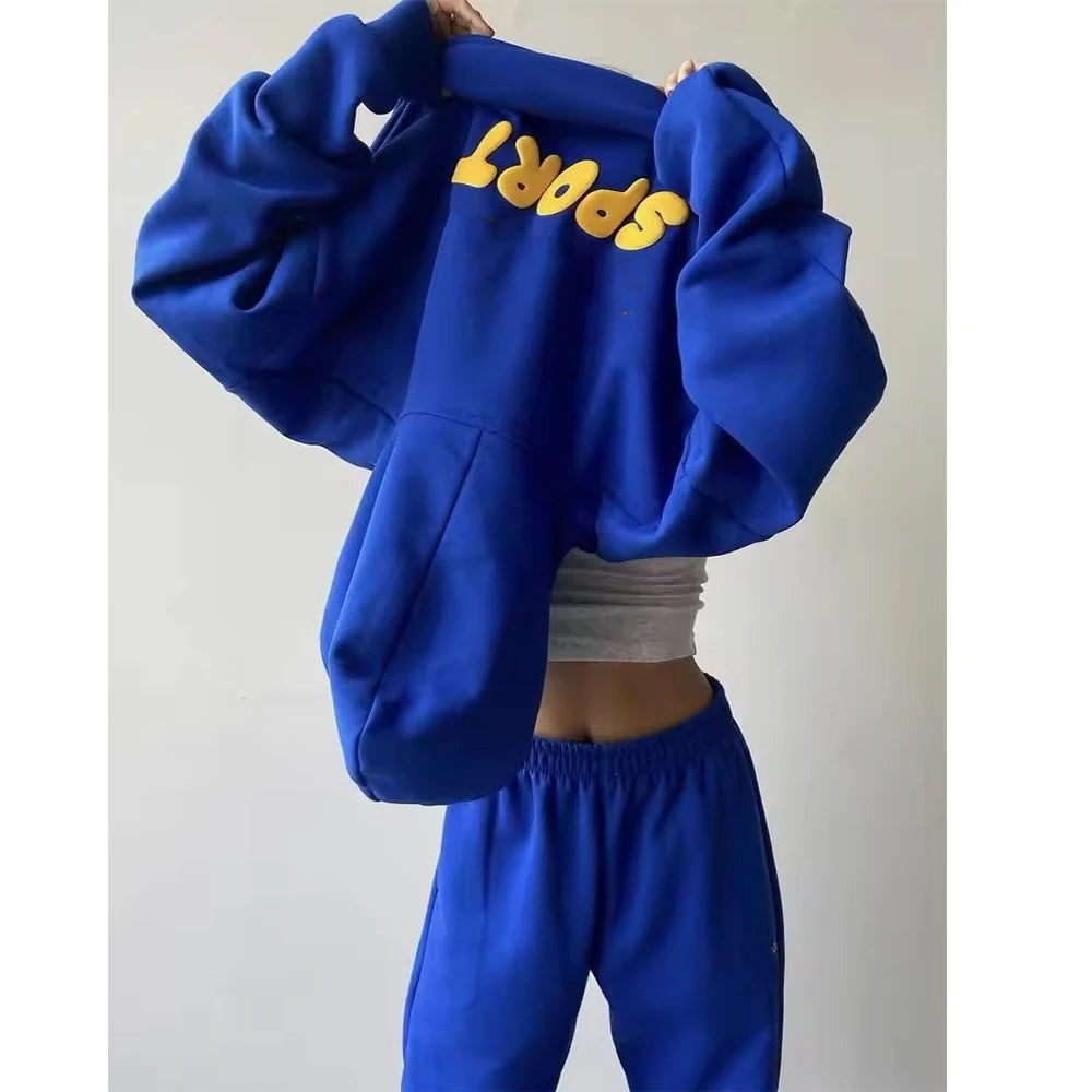 Custom logo Puff Printing Baggy Gym Pullover Hoodies Women High Quality Oversized Sports Fleece Hoodie Women Streetwear