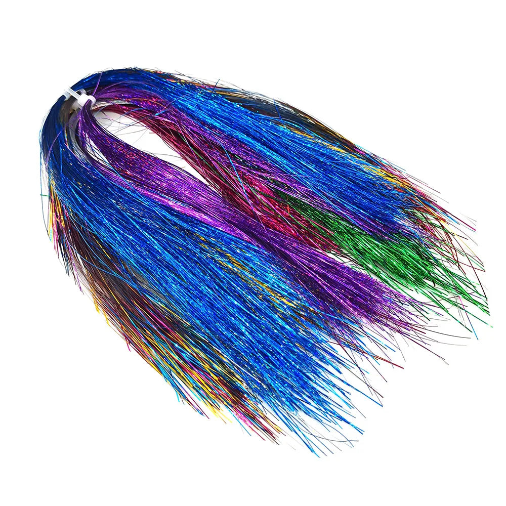 Wholesale Crystal Tinsel Fly Fishing Tying Materials Fly Tying Hook Silk 8 Colors