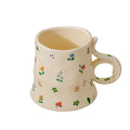 Cartoon Style Ceramic Cups Household Office Ceramic Mugs and Custom logo Couple Ceramic Cup