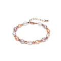 Hot Sale Natural Freshwater Pearl Bead Half Chain Gold Plated Bracelets for Women