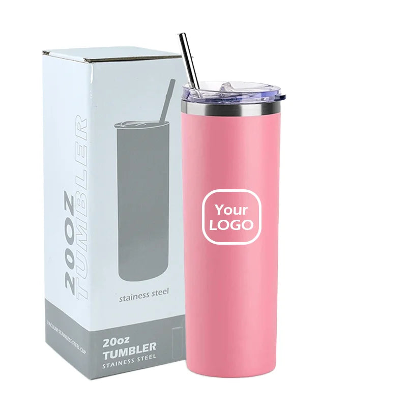 304 Stainless Steel Double Wall 20oz Vacuum Flask Tumbler Mug Keep Hot/Cold 12-24hrs Travel Leak-Proof BPA Free Eco-Friendly