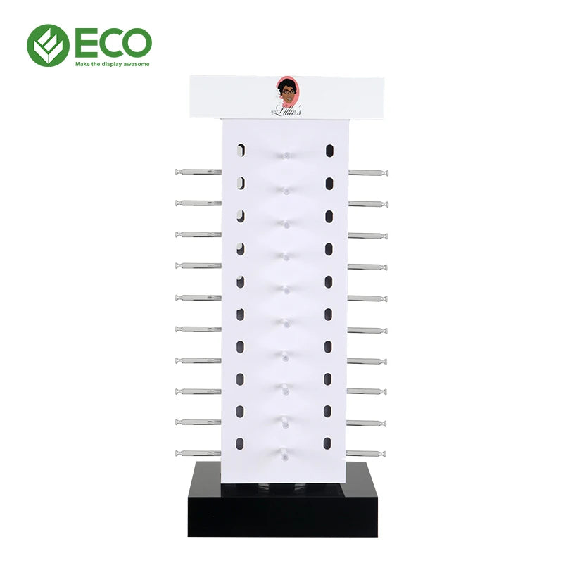 ECO Display Modern Rotating Acrylic Eyeglasses Stand Foldable Sunglasses Display Rack ROHS Certified