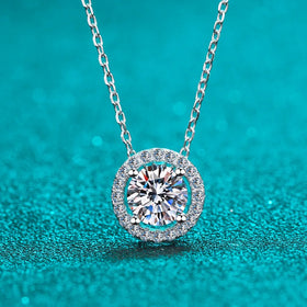 VVS D Moissanite Jewelry 0.5ct 1ct 2ct Moissanite Necklace Silver 925 Necklaces for Women Fashion Jewelry Necklaces