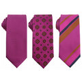 7.5cm Rose Pink Silk Ties Men Italian Custom Personalized Necktie With Company School Logo Private Label for Men