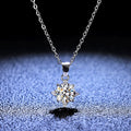 Classic Fantasy S925 Sterling Silver 1 Carat Moissanite Stone Pendant Necklace for Women Wedding Engagement Gift