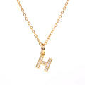 Edelstahl Halskette INS Cubic Zirconia Titanium Steel CZ 26 English Alphabet Necklace Fashion Initial Charms Necklace for Women