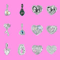 Jiang Yuan Popular Heart Charms 925 Sterling Silver Charm Pendant Beads Suitable for Bracelet Necklace DIY Fine Jewelry Gift