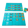 Wooden Domino Blocks ToyWooden Memory Game for Kids Fruit Animal Interactive Image Memory Training Recognize Blocks Early