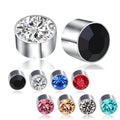 GT Goth Punk Stainless Steel Earrings Women's Trendy Barbell Dumbbell Studs Geometric Style Black Steel for Men