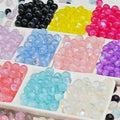 Factory Wholesale Superb Resin Imitation Cat's Eye Dual Color Round Bead Loose Bead