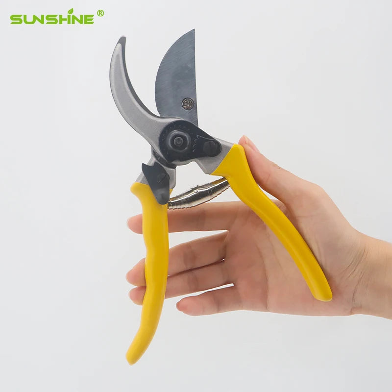 SUNSHINE Professional SK5 Steel Blade Garden Pruner Aluminium Alloy Dipped Handle Cutting and Pruning Shears