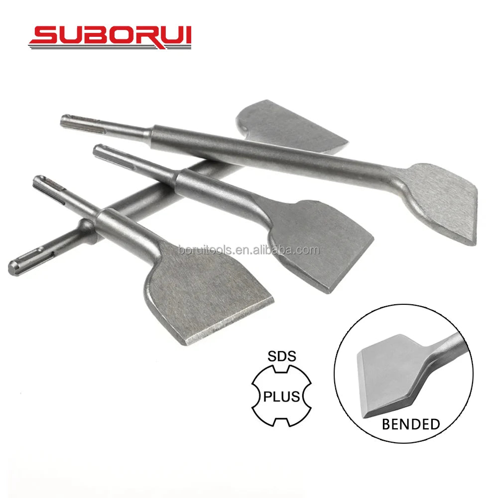SUBORUI 75mm SDS Plus Wide Flat Electric Hammer Tile Floor Removal Chisel for Concrete Masonry Wall Well Drilling Use