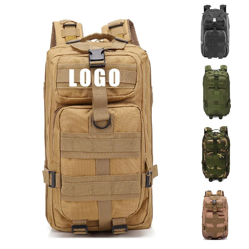 New Design Large Capacity 30L 35L Outdoor Tactical Backpack Waterproof Oxford Zipper Durable Polyester for Traveling Hiking