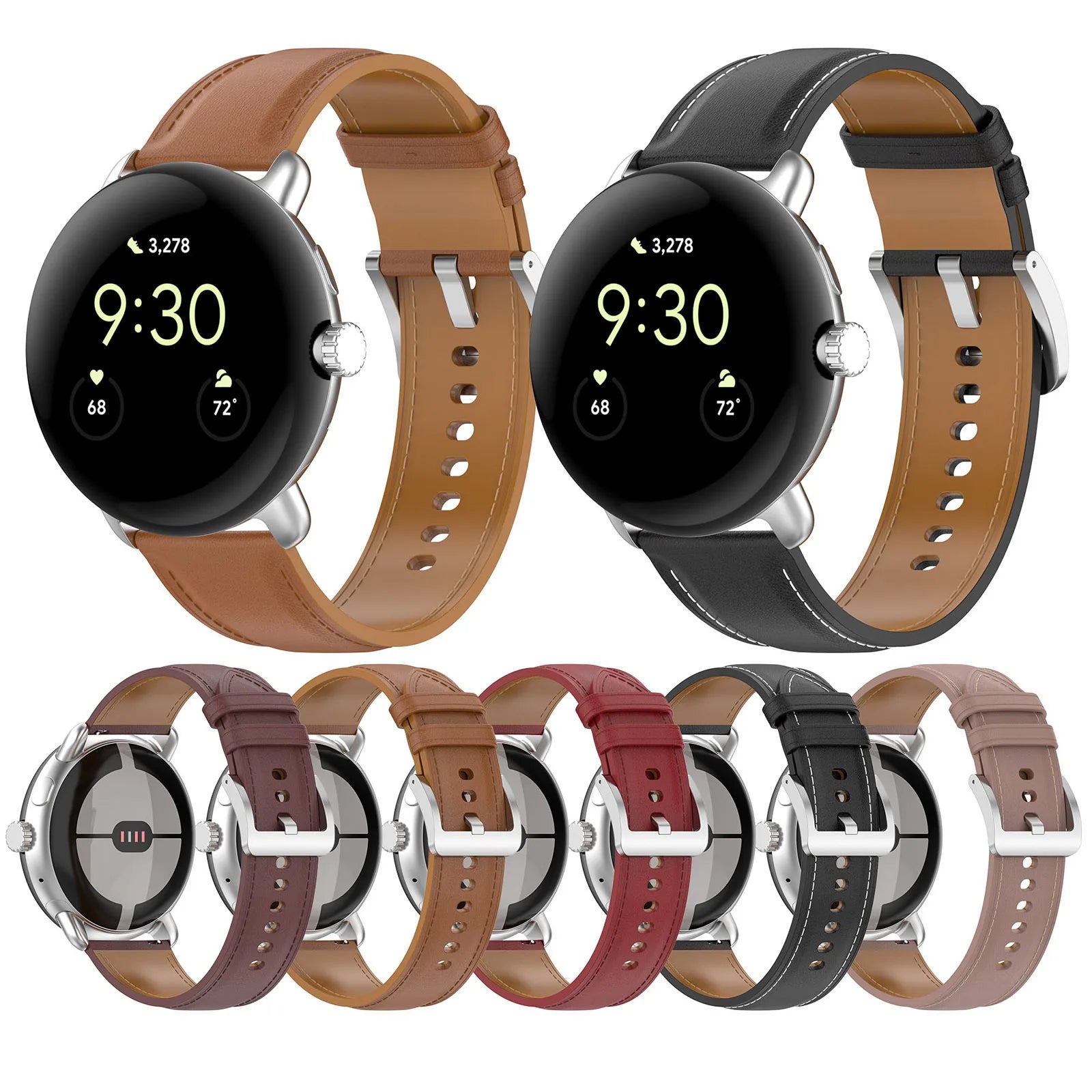 IVANHOE Genuine Leather Strap for Google Pixel Watch Replacement Watch Band for Pixel Watch Watchband Bracelet Accessories