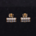 Starsgem Trendy Women's 14K Solid Yellow Earrings With Lab Grown Diamond Stud Earring Wedding Engagement Earrings