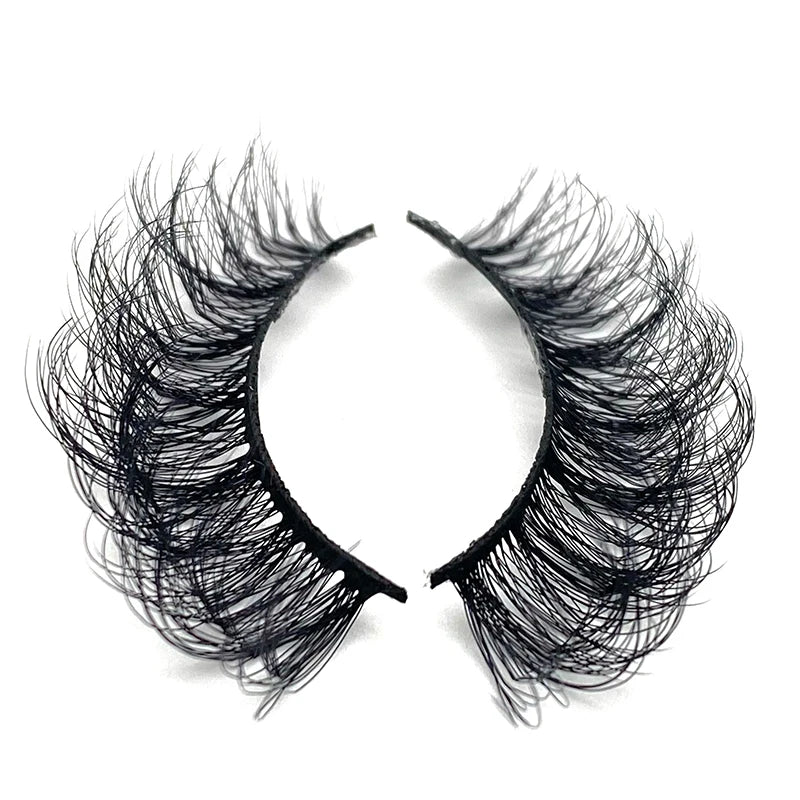 Custom logo Private Label DD Curl Russian Curly Full Strip Eyelashes Wholesale