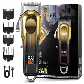 Professional Household Electric Hair Clippers Portable LED Display Trimmer