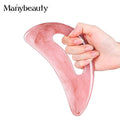Large Body Gua Sha Tool Resin Massage Tool With Handle Pink Beauty Spa Scraping Back Neck Face Leg Cellulite Remove Massage Tool