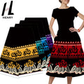Henry Micronesian Print Digital Polyester Fabrics for Garment Dress Clothing All Black Skirt Mumu Fabric Good Price