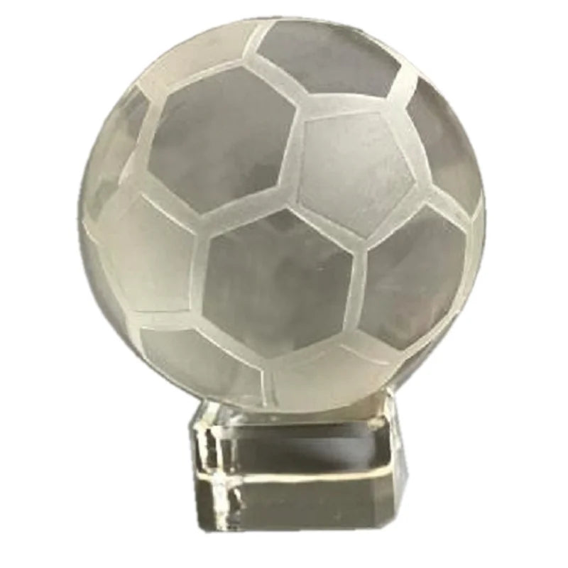 Flfa World's Cheap UV Printed Soccer Artwork Cup Glass Crystal Football for Soccer Games