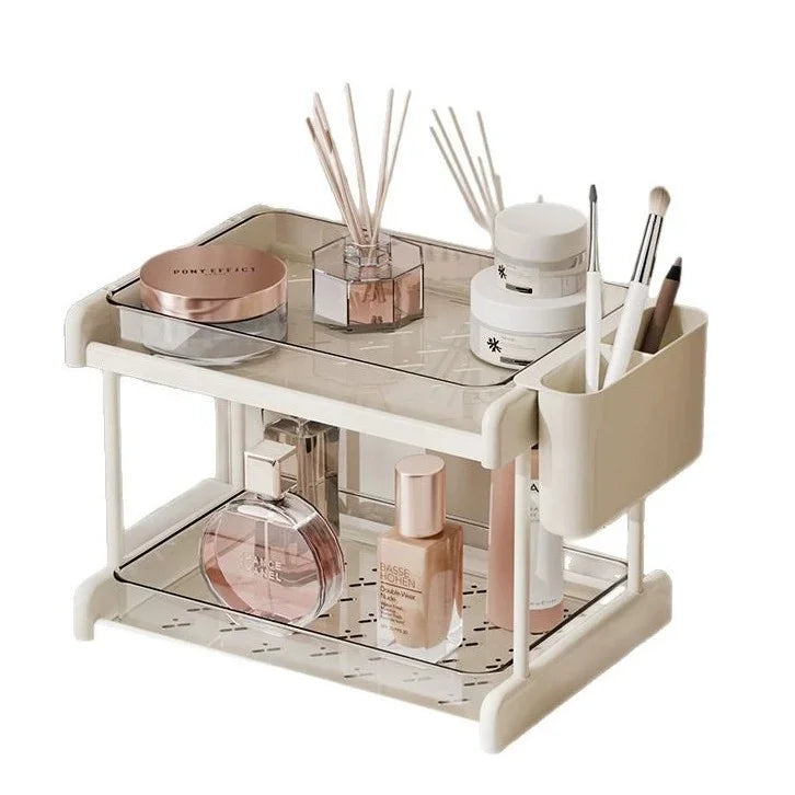 OWNSWING Kitchen Cupboard Shelf Organizer Spice Rack Multi-Function Plate Organizer for Kitchen Plastic Storage Holder for Home