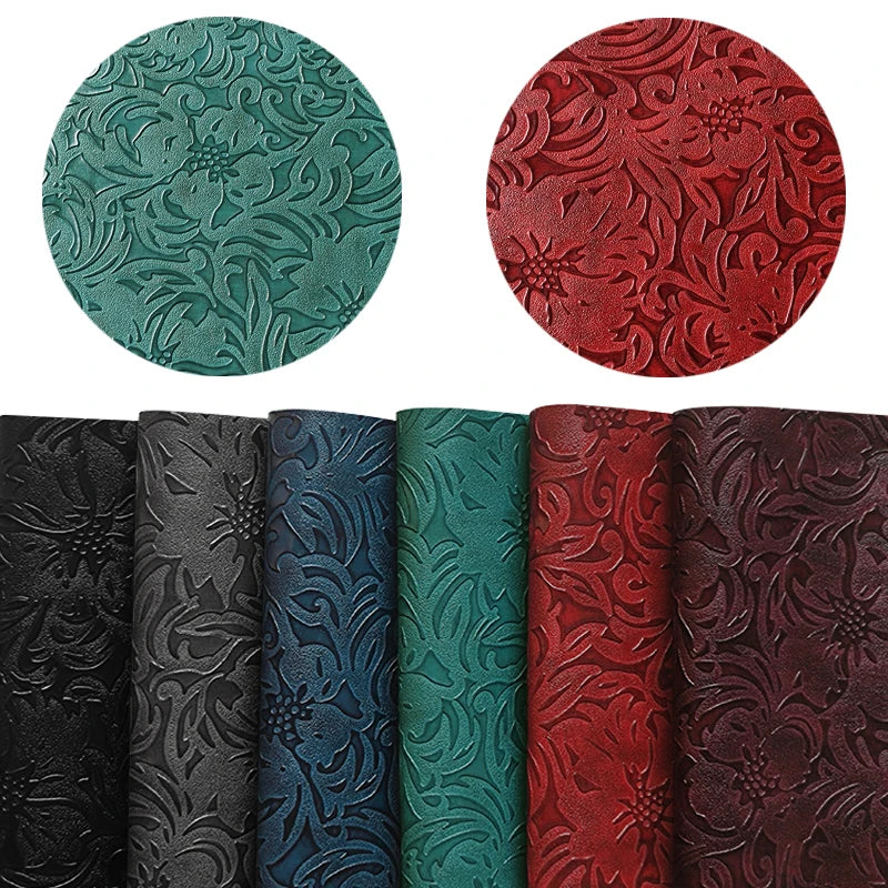 30cmx135cm Roll Solid Color Roman Embossed Pattern Faux Leather Leatherette Fabric Synthetic Leather for  Making Bag Shoes Craft