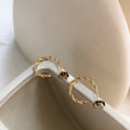 New Arrival Korean Women Jewelry Stainless Steel Twisted Rope Earrings 18K Gold Plated Twisted Rope Hoop Earring