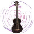 Good Quality Aiersi Brand Wholesale Price U Bass Java Ebony Wooden Ukulele Electric Guitar Custom with Bag Custom Hot Sale OEM