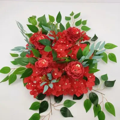 2023  New Wedding Triangular Azalea Row Wedding Arch Window Stage Background Welcome Area Layout Simulation Floral Display
